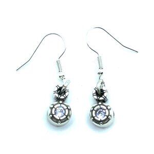 Brighton Halo Burst Light Purple Lilac Cute Crystals Custom Earrings